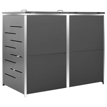 Mülltonnenbox für 2 Tonnen 138x77,5x112,5 cm Edelstahl - Pazzar.ch