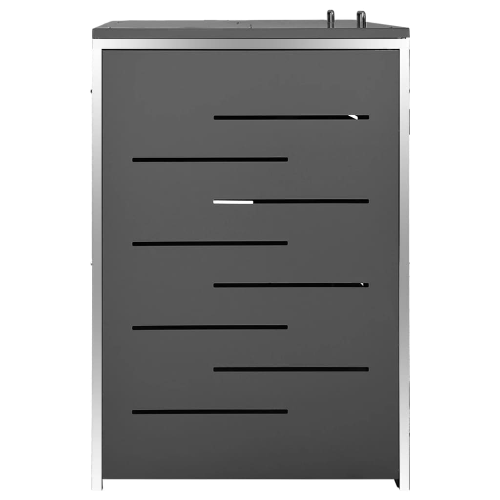 Mülltonnenbox für 2 Tonnen 138x77,5x112,5 cm Edelstahl - Pazzar.ch