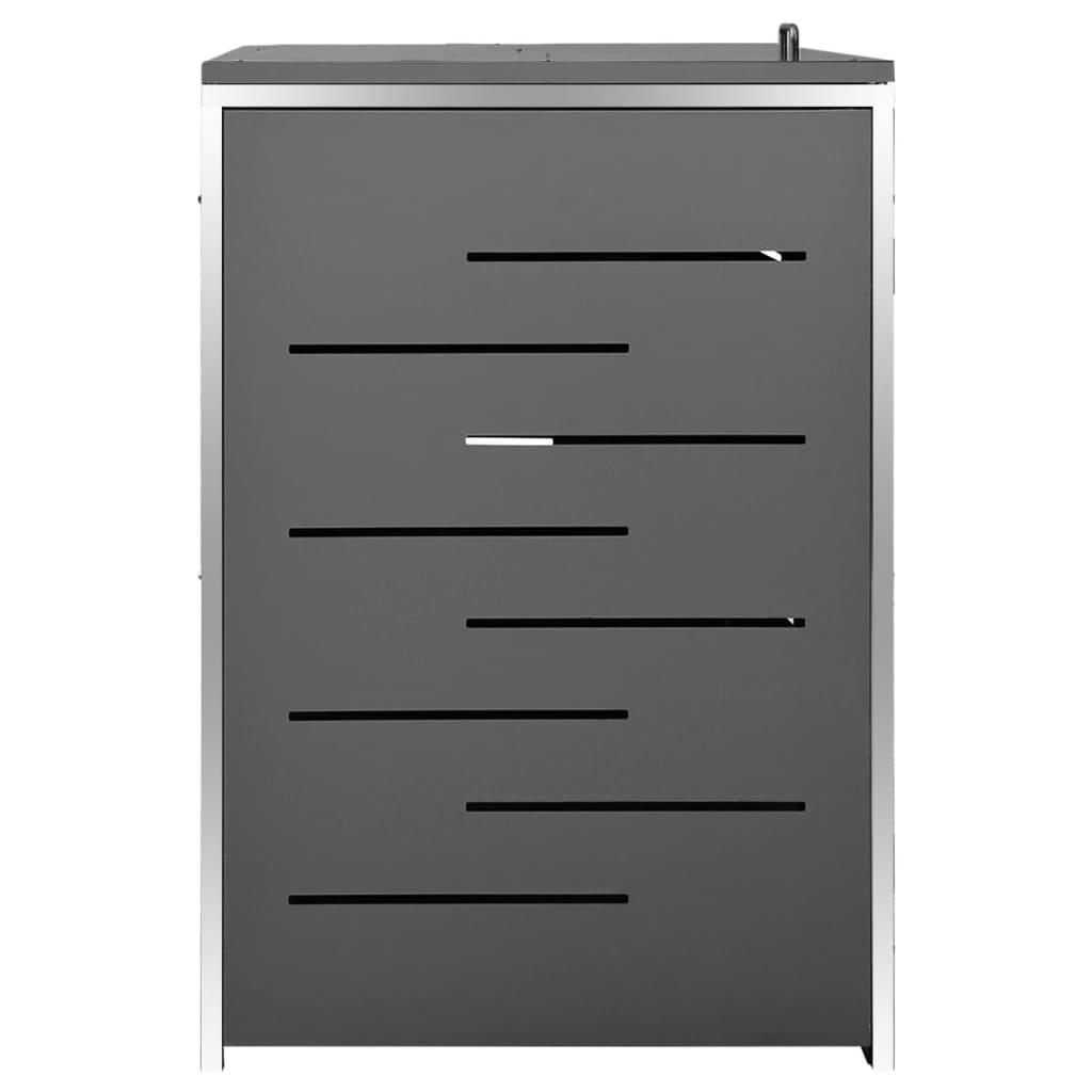 Mülltonnenbox für 3 Tonnen 207x77,5x112,5 cm Edelstahl - Pazzar.ch