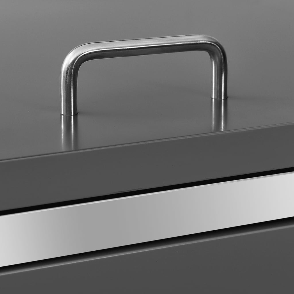 Mülltonnenbox für 3 Tonnen 207x77,5x112,5 cm Edelstahl - Pazzar.ch