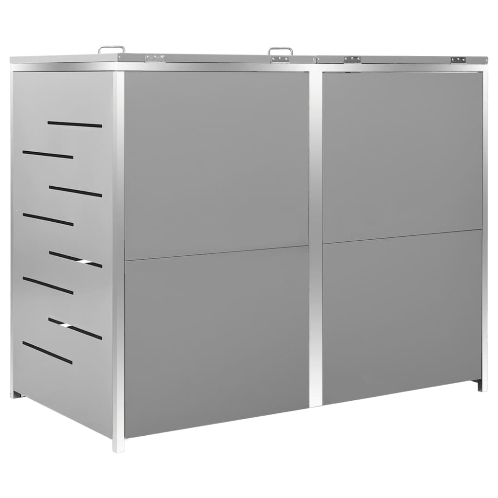 Mülltonnenbox für 2 Tonnen 138x77,5x112,5 cm Edelstahl - Pazzar.ch
