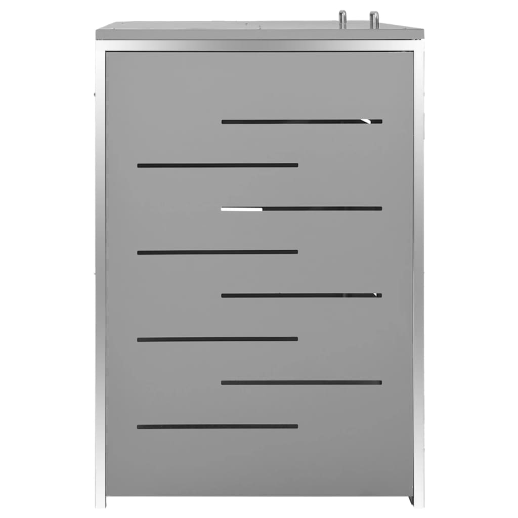Mülltonnenbox für 2 Tonnen 138x77,5x112,5 cm Edelstahl - Pazzar.ch