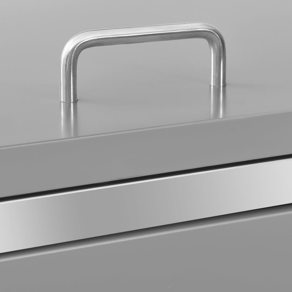 Mülltonnenbox für 2 Tonnen 138x77,5x112,5 cm Edelstahl