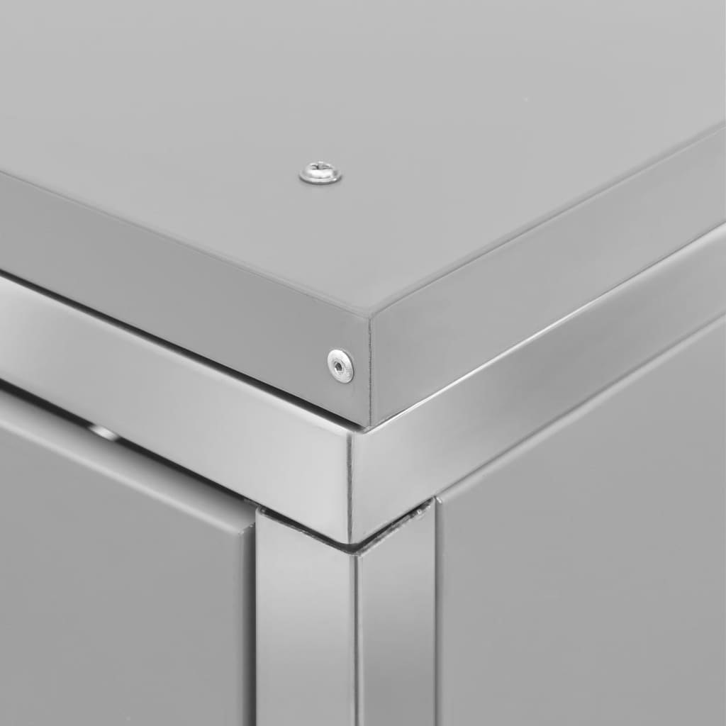Mülltonnenbox für 2 Tonnen 138x77,5x112,5 cm Edelstahl - Pazzar.ch