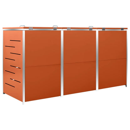 Mülltonnenbox für 3 Tonnen 207x77,5x112,5 cm Edelstahl - Pazzar.ch
