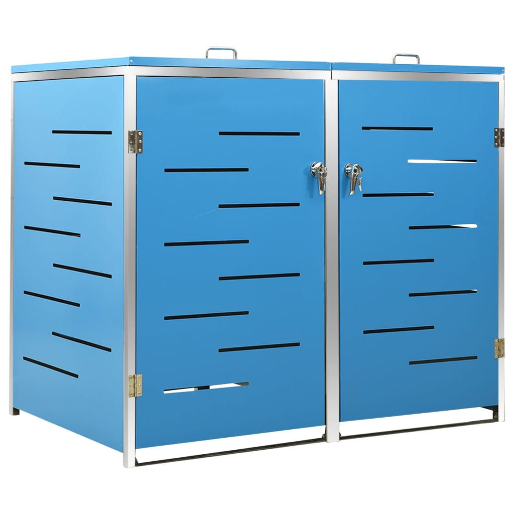 Mülltonnenbox für 2 Tonnen 138x77,5x112,5 cm Edelstahl - Pazzar.ch