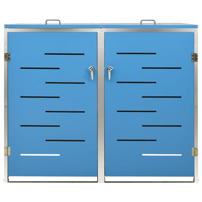 Mülltonnenbox für 2 Tonnen 138x77,5x112,5 cm Edelstahl - Pazzar.ch