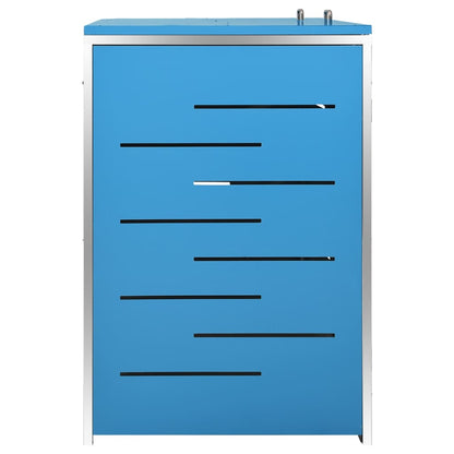 Mülltonnenbox für 2 Tonnen 138x77,5x112,5 cm Edelstahl - Pazzar.ch