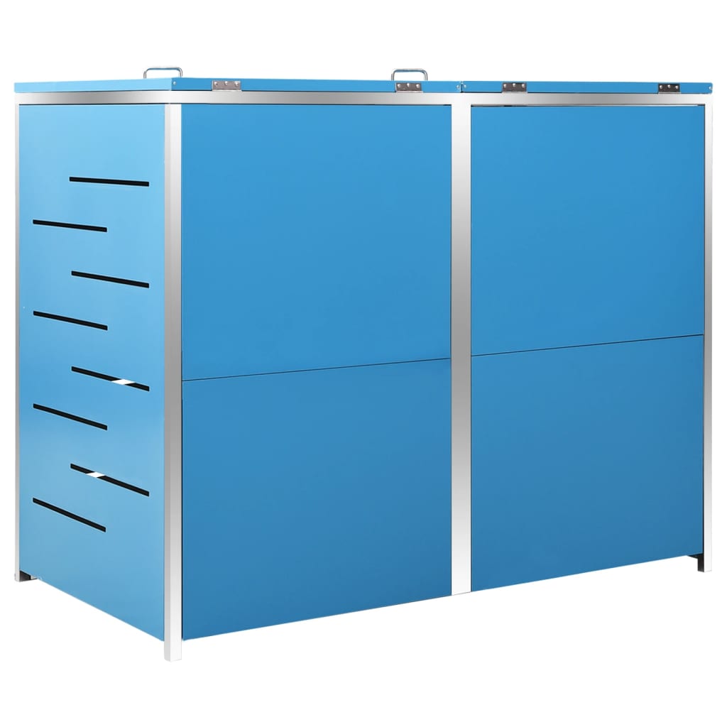 Mülltonnenbox für 2 Tonnen 138x77,5x112,5 cm Edelstahl - Pazzar.ch
