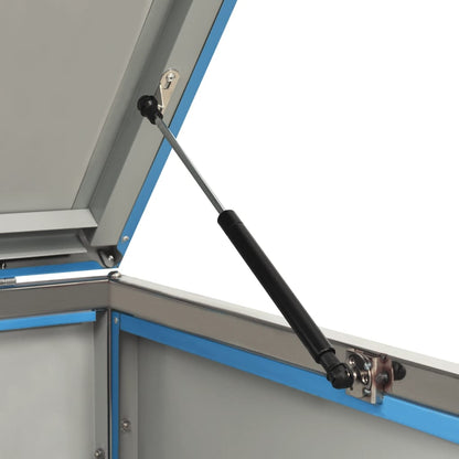 Mülltonnenbox für 4 Tonnen 276,5x77,5x112,5 cm Edelstahl - Pazzar.ch