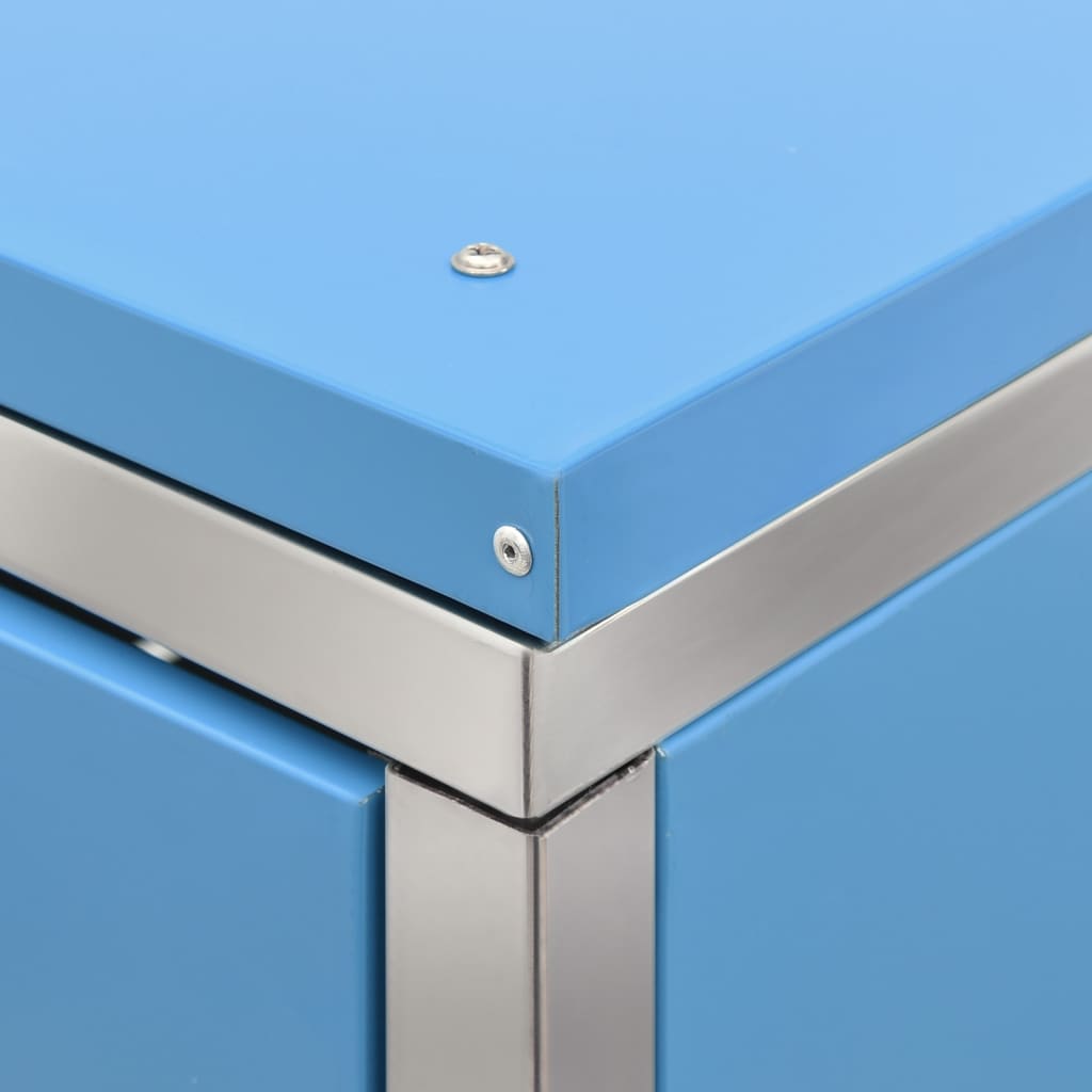 Mülltonnenbox für 4 Tonnen 276,5x77,5x112,5 cm Edelstahl - Pazzar.ch