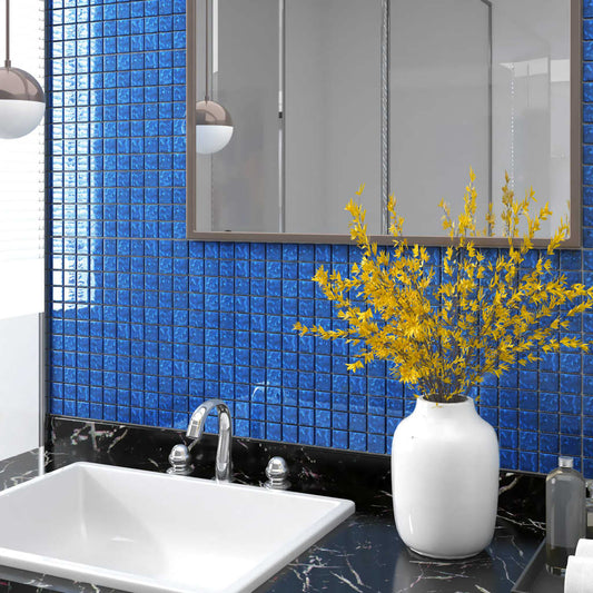 Mosaikfliesen 11 Stk. Blau 30x30 cm Glas - Pazzar.ch