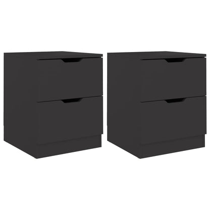 Nachttische 2 Stk. Schwarz 40x40x50 cm Spanplatte - Pazzar.ch