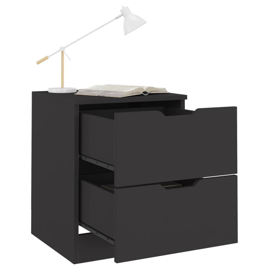 Nachttische 2 Stk. Schwarz 40x40x50 cm Spanplatte - Pazzar.ch