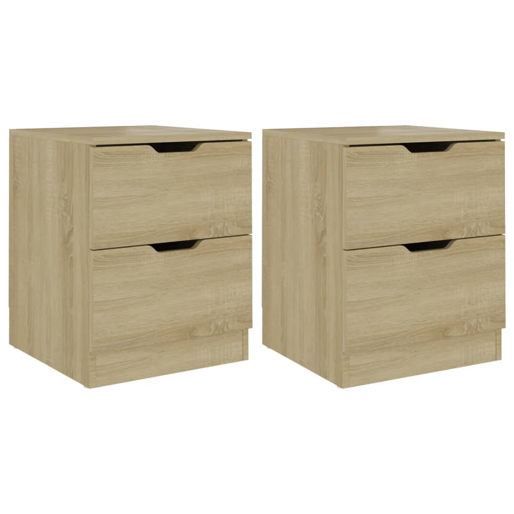 Nachttische 2 Stk. Sonoma-Eiche 40x40x50 cm Spanplatte - Pazzar.ch