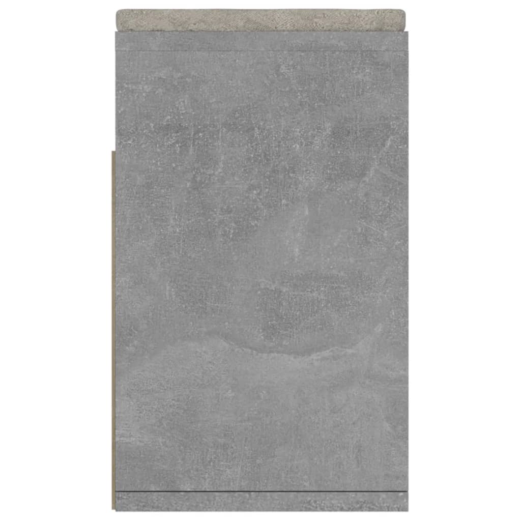 Schuhbank mit Kissen Betongrau 104x30x49 cm Holzwerkstoff - Pazzar.ch