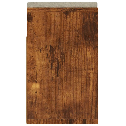 Schuhbank mit Kissen Räuchereiche 104x30x49 cm Holzwerkstoff - Pazzar.ch