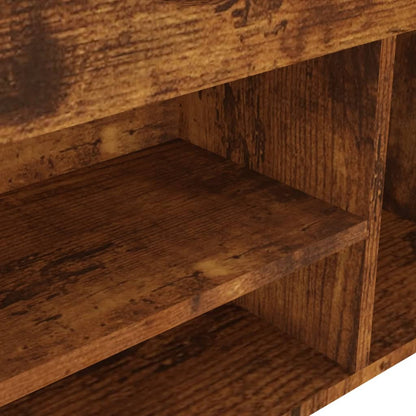 Schuhbank mit Kissen Räuchereiche 104x30x49 cm Holzwerkstoff - Pazzar.ch
