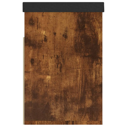Schuhbank mit Kissen Räuchereiche 80x30x47 cm Holzwerkstoff - Pazzar.ch