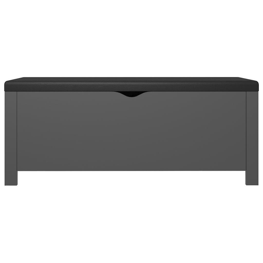 Sitzbank mit Stauraum und Kissen Grau 105x40x45cm Holzwerkstoff - Pazzar.ch