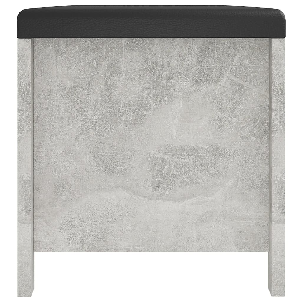Sitzbank mit Stauraum und Kissen Betongrau 105x40x45cm - Pazzar.ch