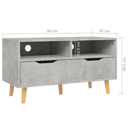 TV-Schrank Betongrau 90x40x48,5 cm Holzwerkstoff - Pazzar.ch