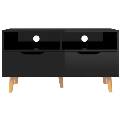 TV-Schrank Hochglanz-Schwarz 90x40x48,5 cm Holzwerkstoff - Pazzar.ch