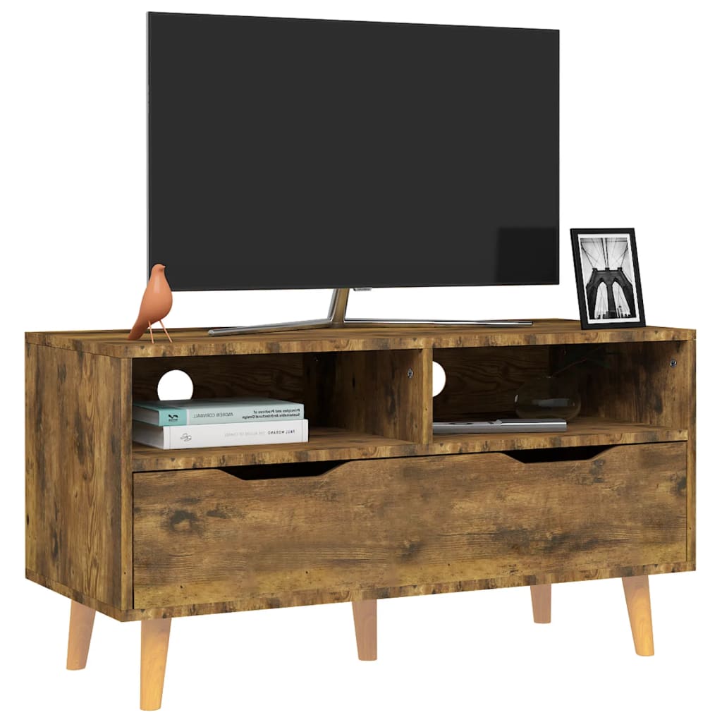 TV-Schrank Räuchereiche 90x40x48,5 cm Holzwerkstoff - Pazzar.ch