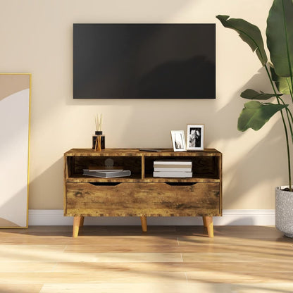 TV-Schrank Räuchereiche 90x40x48,5 cm Holzwerkstoff - Pazzar.ch
