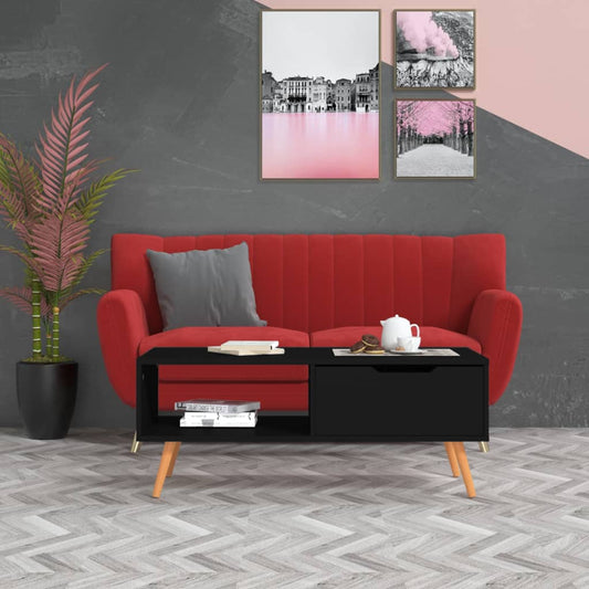 Couchtisch Schwarz 100x49,5x43 cm Holzwerkstoff - Pazzar.ch