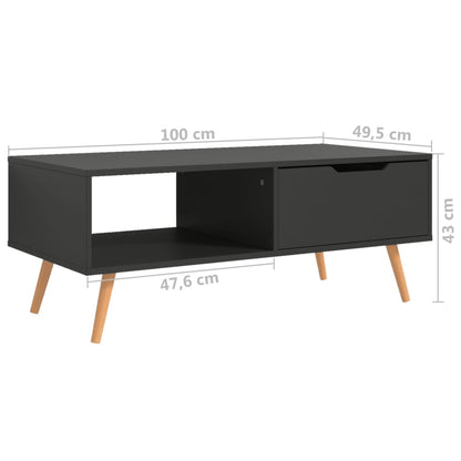 Couchtisch Grau 100x49,5x43 cm Holzwerkstoff - Pazzar.ch