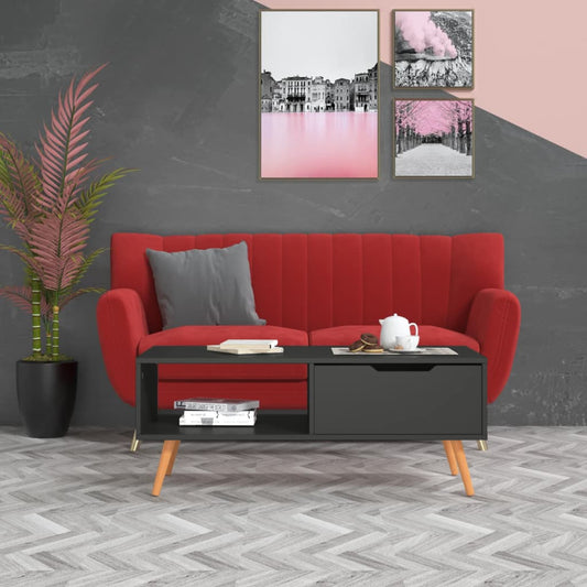 Couchtisch Grau 100x49,5x43 cm Holzwerkstoff - Pazzar.ch
