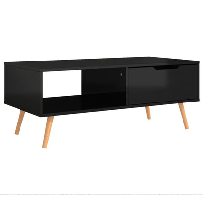 Couchtisch Hochglanz-Schwarz 100x49,5x43 cm Holzwerkstoff - Pazzar.ch