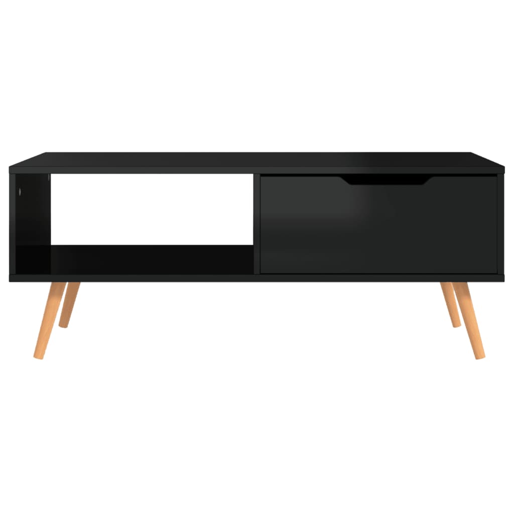 Couchtisch Hochglanz-Schwarz 100x49,5x43 cm Holzwerkstoff - Pazzar.ch