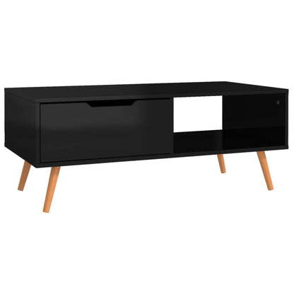 Couchtisch Hochglanz-Schwarz 100x49,5x43 cm Holzwerkstoff - Pazzar.ch