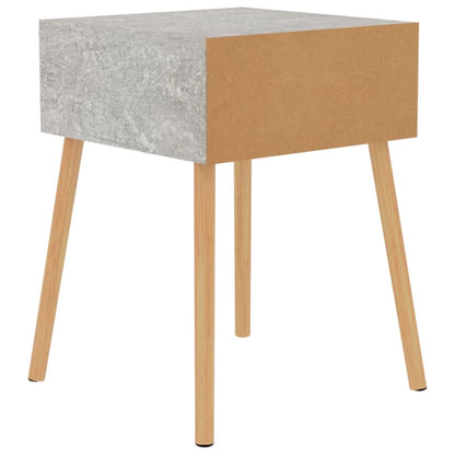 Nachttisch Betongrau 40x40x56 cm Holzwerkstoff - Pazzar.ch