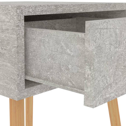 Nachttisch Betongrau 40x40x56 cm Holzwerkstoff - Pazzar.ch