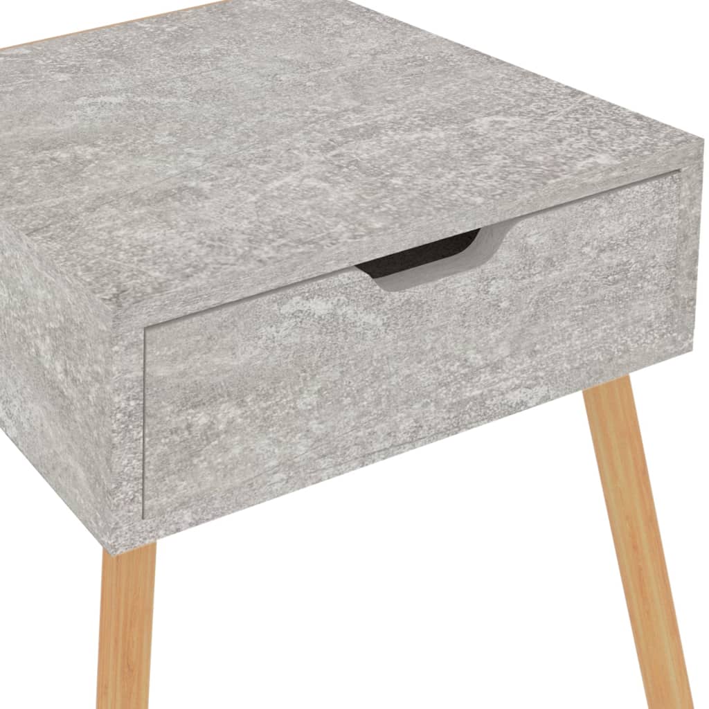 Nachttisch Betongrau 40x40x56 cm Holzwerkstoff - Pazzar.ch