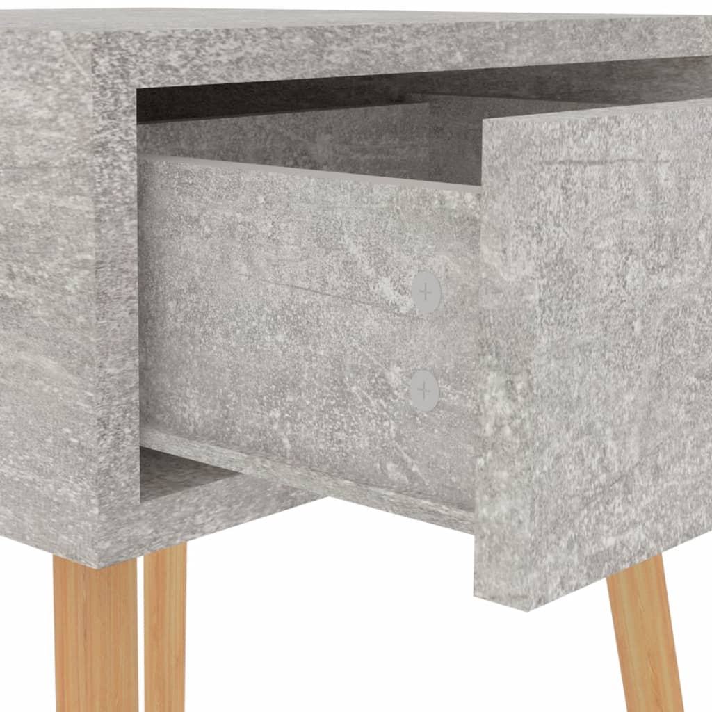 Nachttische 2 Stk. Betongrau 40x40x56 cm Holzwerkstoff - Pazzar.ch