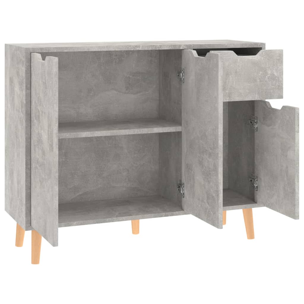 Sideboard Betongrau 90x30x72 cm Holzwerkstoff - Pazzar.ch