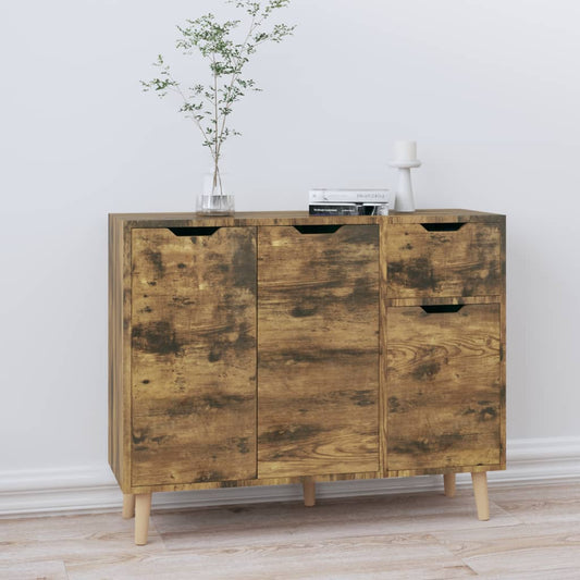 Sideboard Räuchereiche 90x30x72 cm Holzwerkstoff - Pazzar.ch