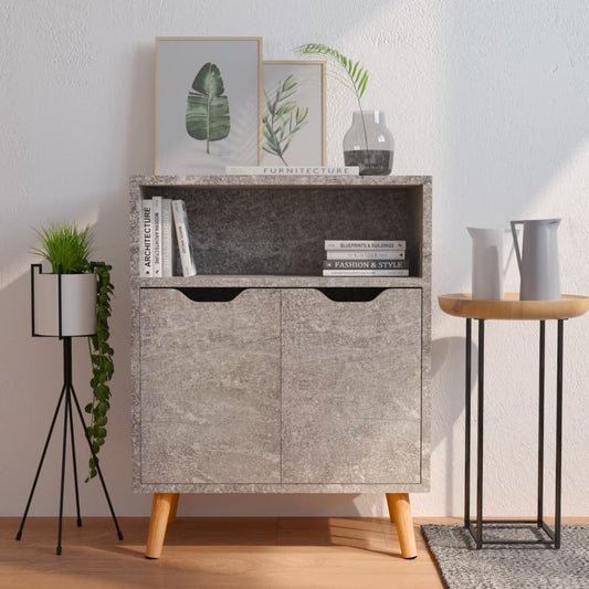 Sideboard Betongrau 60x30x72 cm Holzwerkstoff - Pazzar.ch