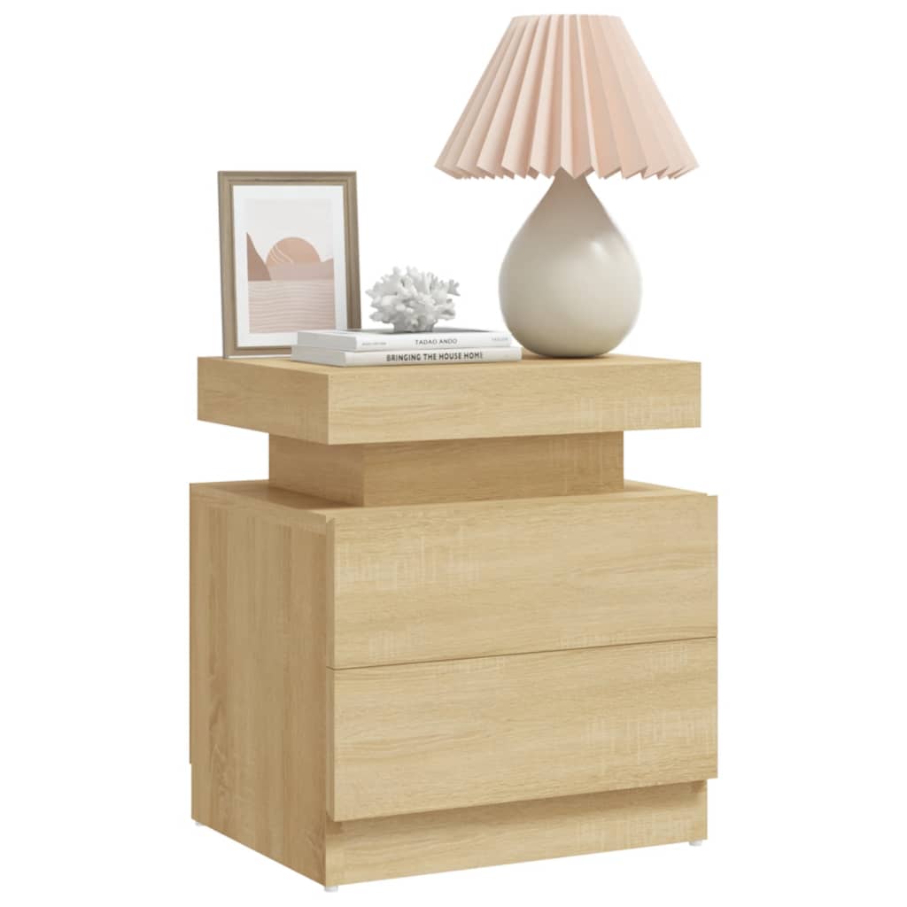 Nachttisch Sonoma-Eiche 45x35x52 cm Holzwerkstoff - Pazzar.ch
