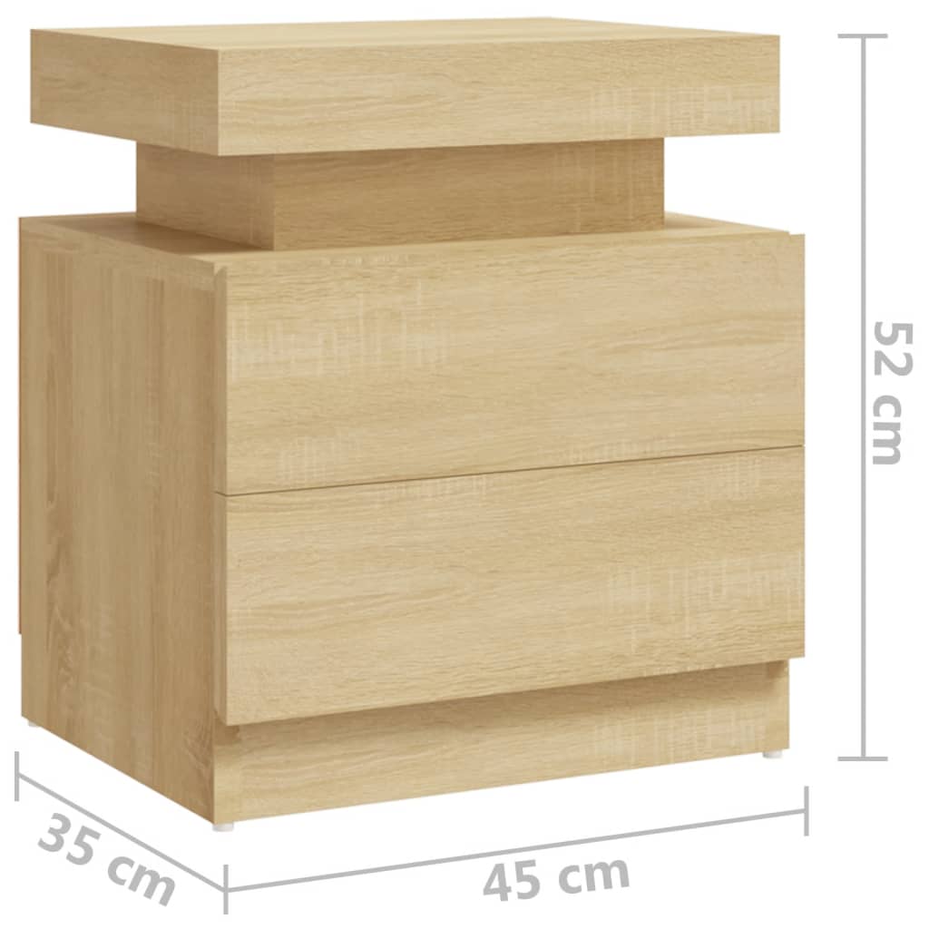 Nachttisch Sonoma-Eiche 45x35x52 cm Holzwerkstoff - Pazzar.ch