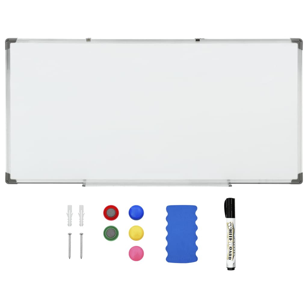 Magnetisches Whiteboard Weiß 110x60 cm Stahl