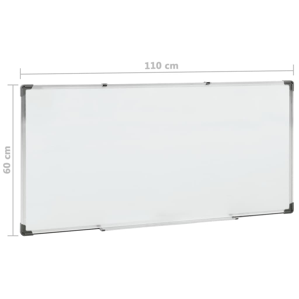 Magnetisches Whiteboard Weiß 110x60 cm Stahl