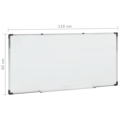 Magnetisches Whiteboard Weiß 110x60 cm Stahl - Pazzar.ch