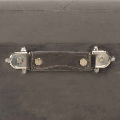 Hocker mit Stauraum 40 cm Grau Samt - Pazzar.ch