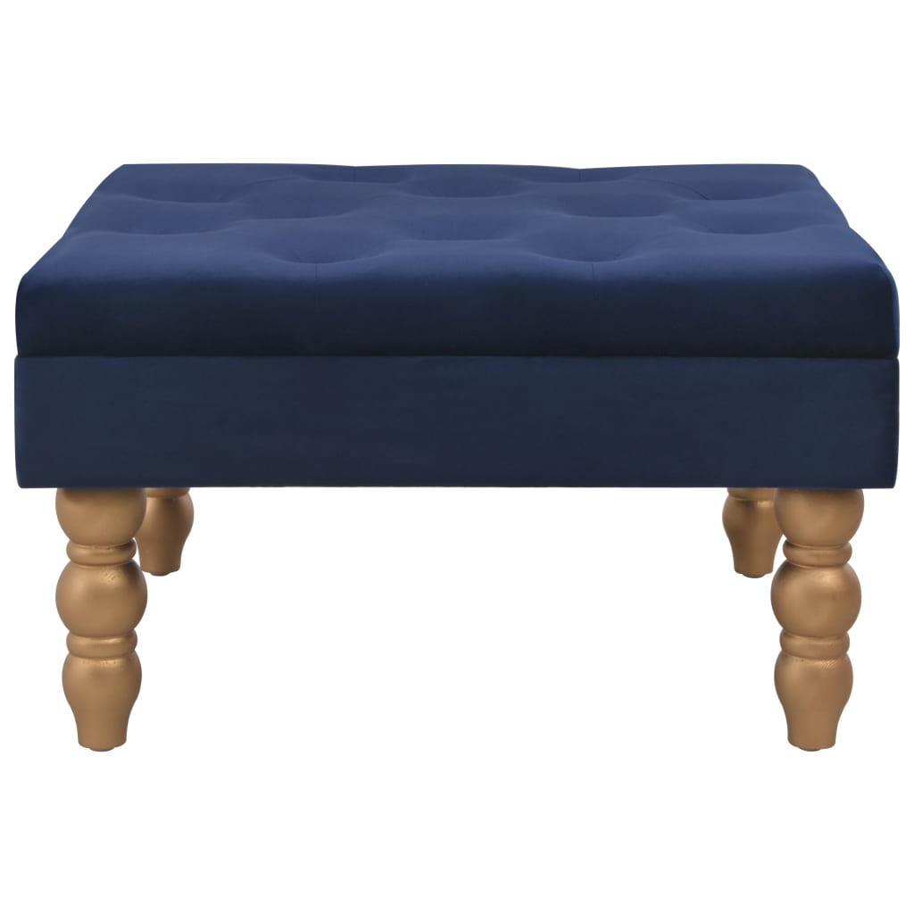 Hocker Marineblau 60x60x36 cm Samt - Pazzar.ch