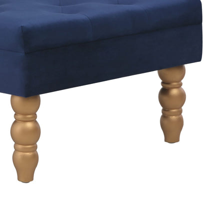 Hocker Marineblau 60x60x36 cm Samt - Pazzar.ch